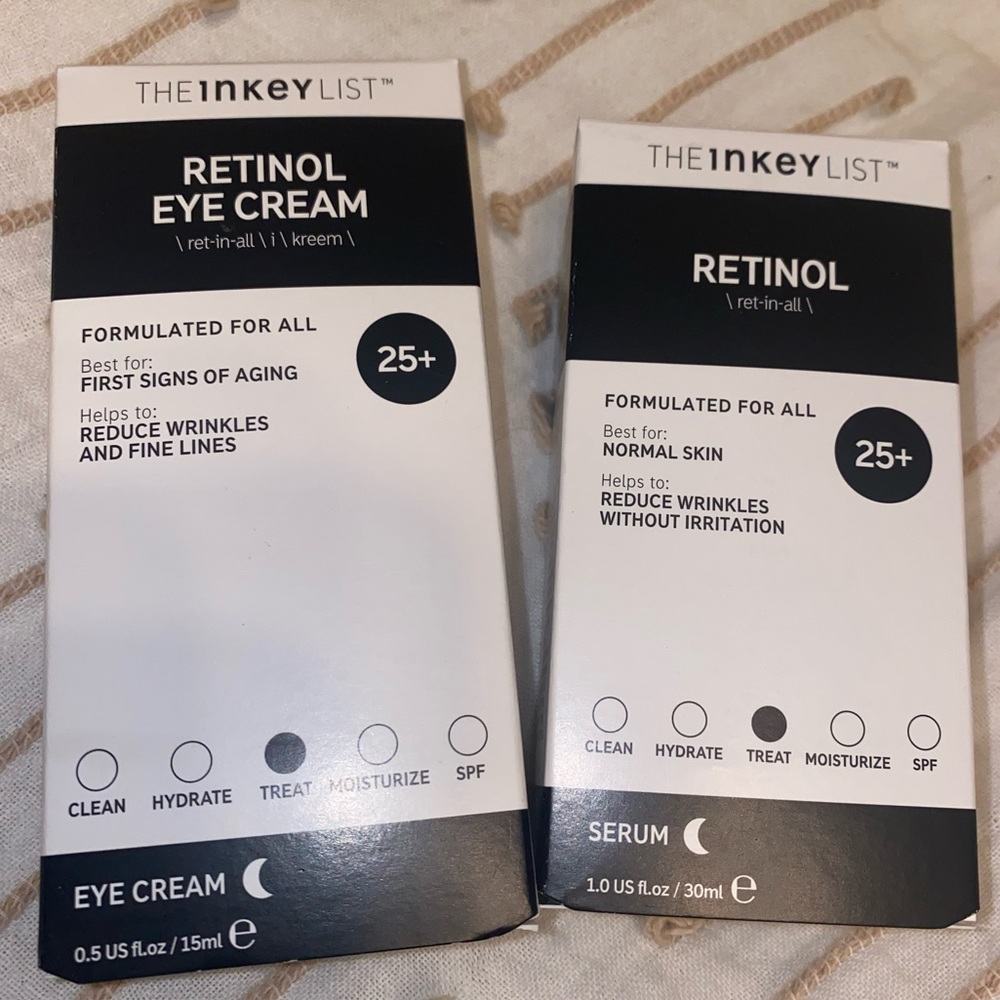 The Inkey List Retinol Eye Cream & Retinol Face Serum Bundle